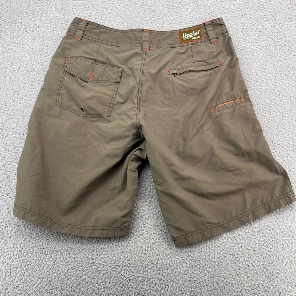 Howler Bros Mens Horizon Nylon Shorts Size 34 Olive Green Ripstop Hiking Fishing